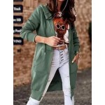Casual Loose Zip Hooded Long Sleeve Jacket