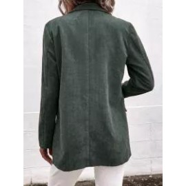 Casual Solid Color Lapel Long Sleeve Blazer