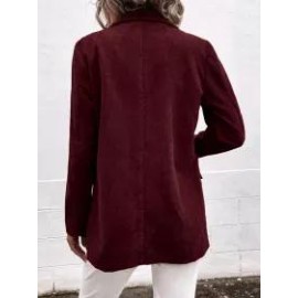 Casual Solid Color Lapel Long Sleeve Blazer