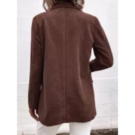 Casual Solid Color Lapel Long Sleeve Blazer