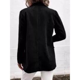 Casual Solid Color Lapel Long Sleeve Blazer
