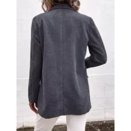 Casual Solid Color Lapel Long Sleeve Blazer