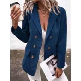 Casual Solid Color Lapel Long Sleeve Blazer