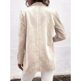 Casual Solid Color Lapel Long Sleeve Blazer
