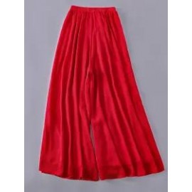 Casual Loose Solid Color Wide Leg Pants
