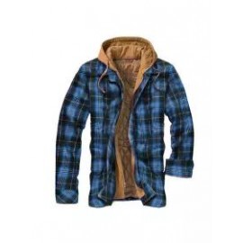 Mens Winter Plaid Thick Casual Jacket