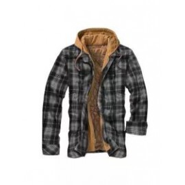 Mens Winter Plaid Thick Casual Jacket