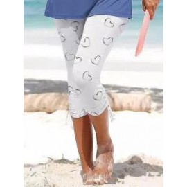 Casual Print Drawstring Leggings