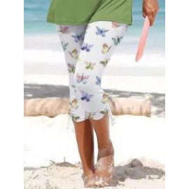 Casual Print Drawstring Leggings