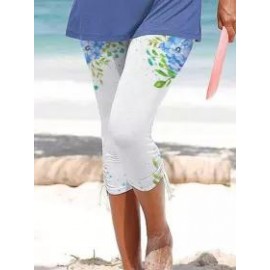 Casual Print Drawstring Leggings