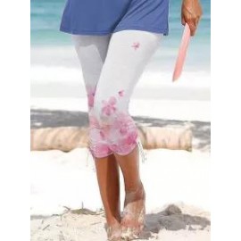 Casual Print Drawstring Leggings