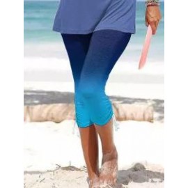 Casual Print Drawstring Leggings