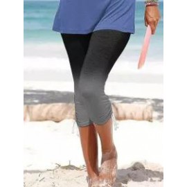 Casual Print Drawstring Leggings
