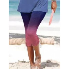Casual Print Drawstring Leggings