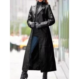Leather Coat Long Coat