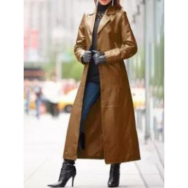 Leather Coat Long Coat