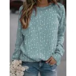 Casual Loose Printed Crew Neck Long Sleeve Sweatshirt