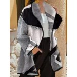 Casual Print Neckless Long Sleeves Jacket