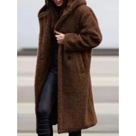 Casual Loose Lamb Wool Button Cardigan Coat