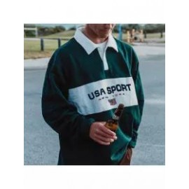 Men's Modern Casual Printed Color Long Sleeve Sweatshirt