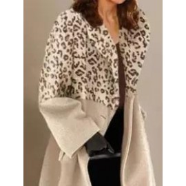 Vintage Plain Long Sleeve Pockets Plus Size Casual Outwear
