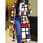Oversized Plaid Print Jacket