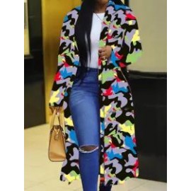 Oversized Plaid Print Jacket