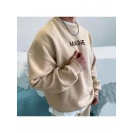 Retro Men's Casual Simple Maine Sweatshirt