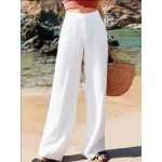 Casual Cotton And Linen Wide-Leg Pants