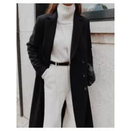 Loose Solid Color Long Sleeve Long Coat