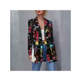Fashion Letter Print Blazer