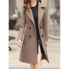 Fashion Lapel Slim Mid-length Overcoat