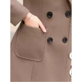 Fashion Lapel Slim Mid-length Overcoat