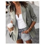 Casual Long Sleeve Button Small Blazer