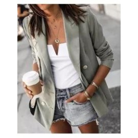 Casual Long Sleeve Button Small Blazer