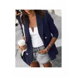Casual Long Sleeve Button Small Blazer