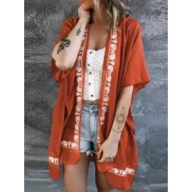 Casual Loose Embroidered Sun Protection Cardigan