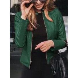 Fashionable Slim Leather Suit Jacket