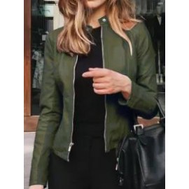 Fashionable Slim Leather Suit Jacket