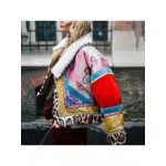 Street Short Print Zipper Cotton Clothing