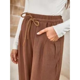 Ladies Drawstring Casual Pants