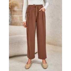 Ladies Drawstring Casual Pants