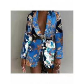 Ladies Elegant Fashion Print Blazer