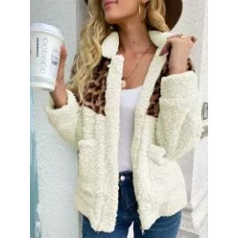 Fashion-wind Casual Simple Teddy Wool Jacket Loose Slimming Jacket