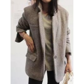 Two Pockets One Button Casual Blazer