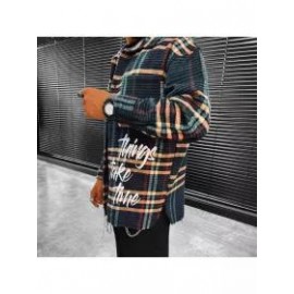 Checked Texture Fleece Shirt Jacket