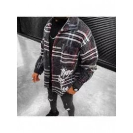 Checked Texture Fleece Shirt Jacket