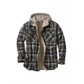 Mens Plaid Thick Woolen Casual Jacket