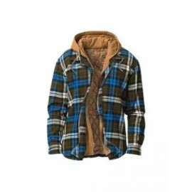 Mens Winter Plaid Thick Casual Jacket