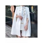 Fashion All-match Buckle Cape Jacket